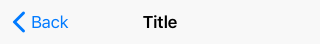 CommandBar Example - iOS - Back button