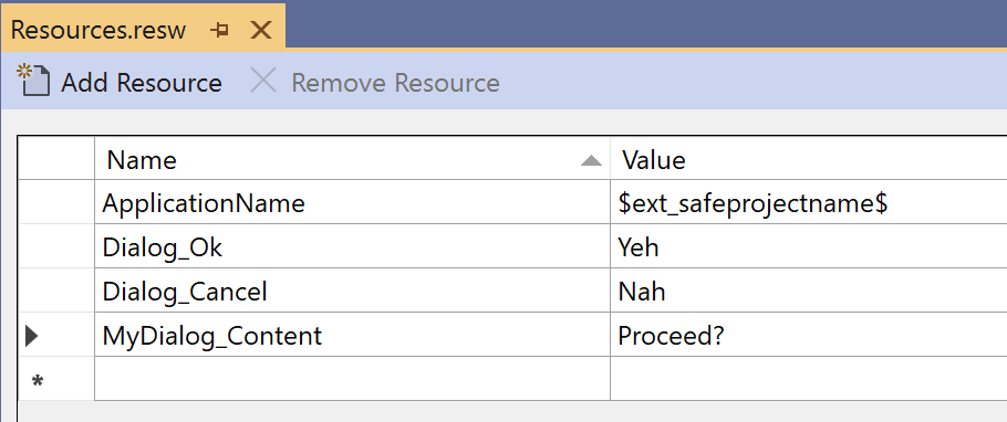 Localized MessageDialog resources