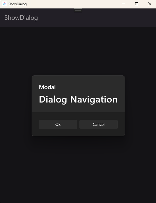 ContentDialog as Modal