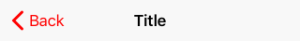 iOS NavigationBar - back button foreground example