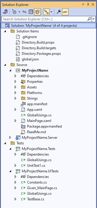 The structure of the generated solution