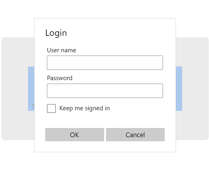 LoginForm displayed in WASM