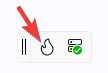 Hot Design flame icon to enter in design mode