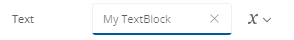 Text property of a TextBlock control